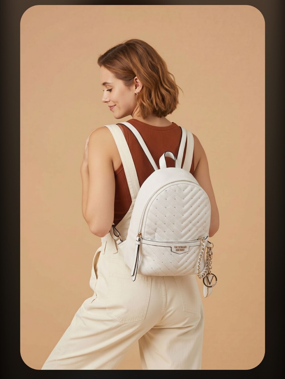 New Victoria Secret  White Mini Backpack -